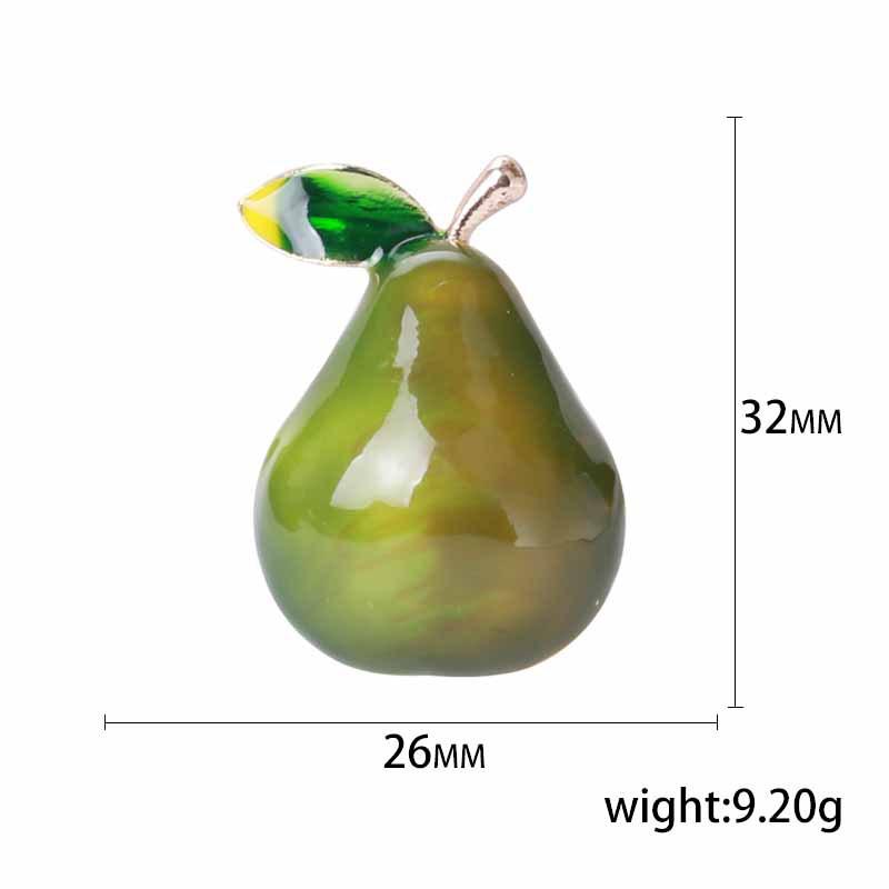SKEDS Cute Pear Exquisite Trendy Women Brooches Pins Fashion Fruit Metal Jewelry Enamel Pin Party Clothing Badges Corsage Gift