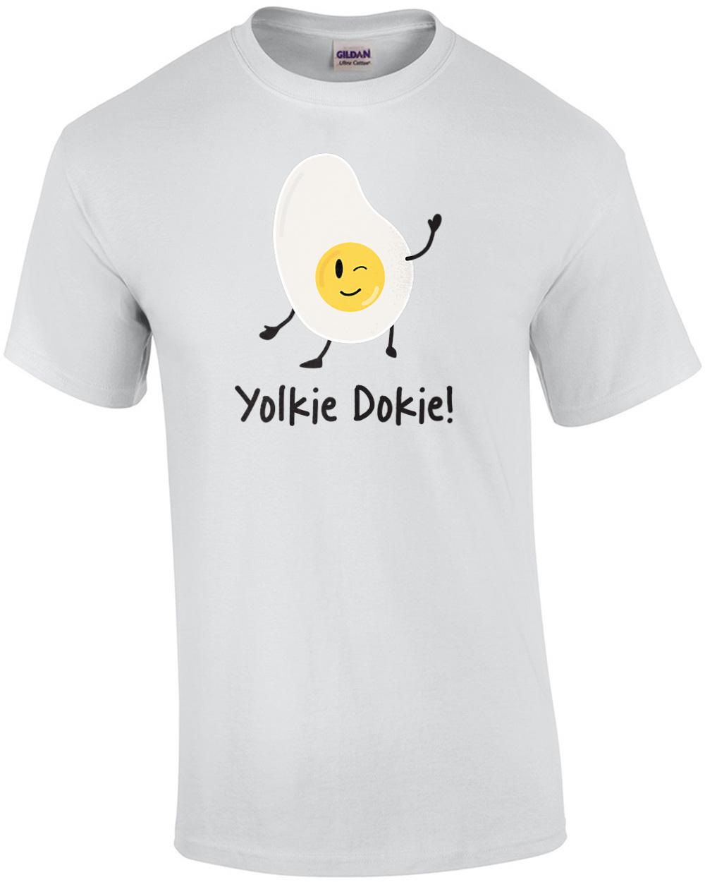Yolkie Dokie! Funny egg pun t-shirt Unisex T-Shirt XXXL