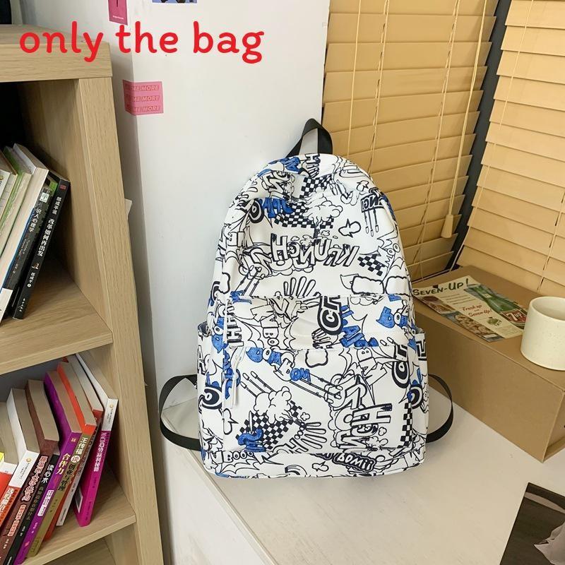 Fashion Letter Cassette Pattern Graffiti Student Backpack For Students And Travelers Style 1