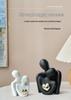 Nordic Minimalist Ceramic Heart Figurines: Black & White Hugging Couple Ornament