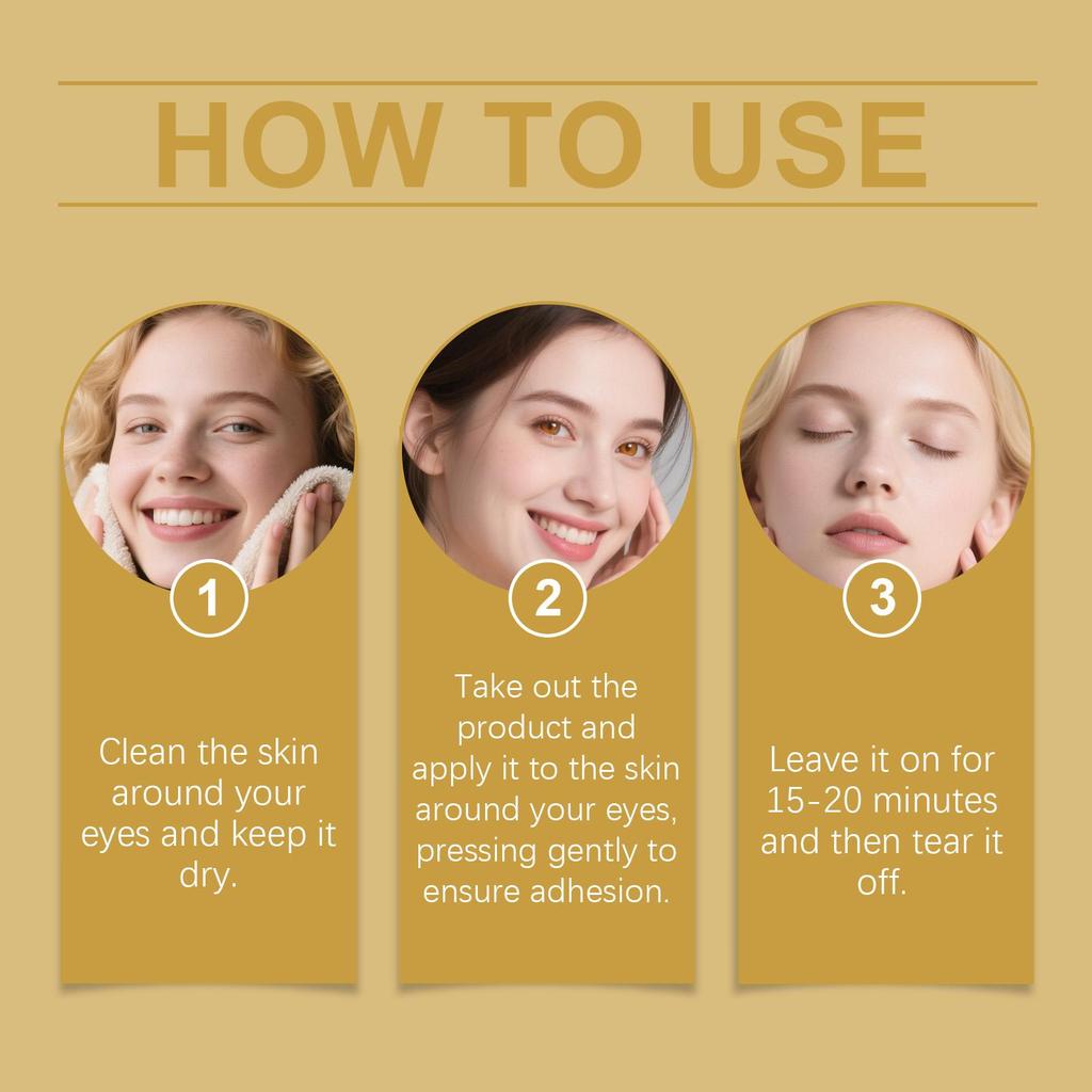Eelhoe Golden Eye Moisturizing Mask Removing Darkening Relieve Dry Fatigue Fade Fine Lines Soothing Red Puffiness Eye Care Masks