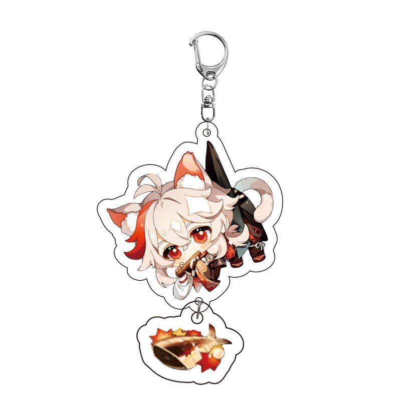 Game Keychains Acrylic Figure School Bag Keychian Holder Key Ring For Children Girl Men Accessories