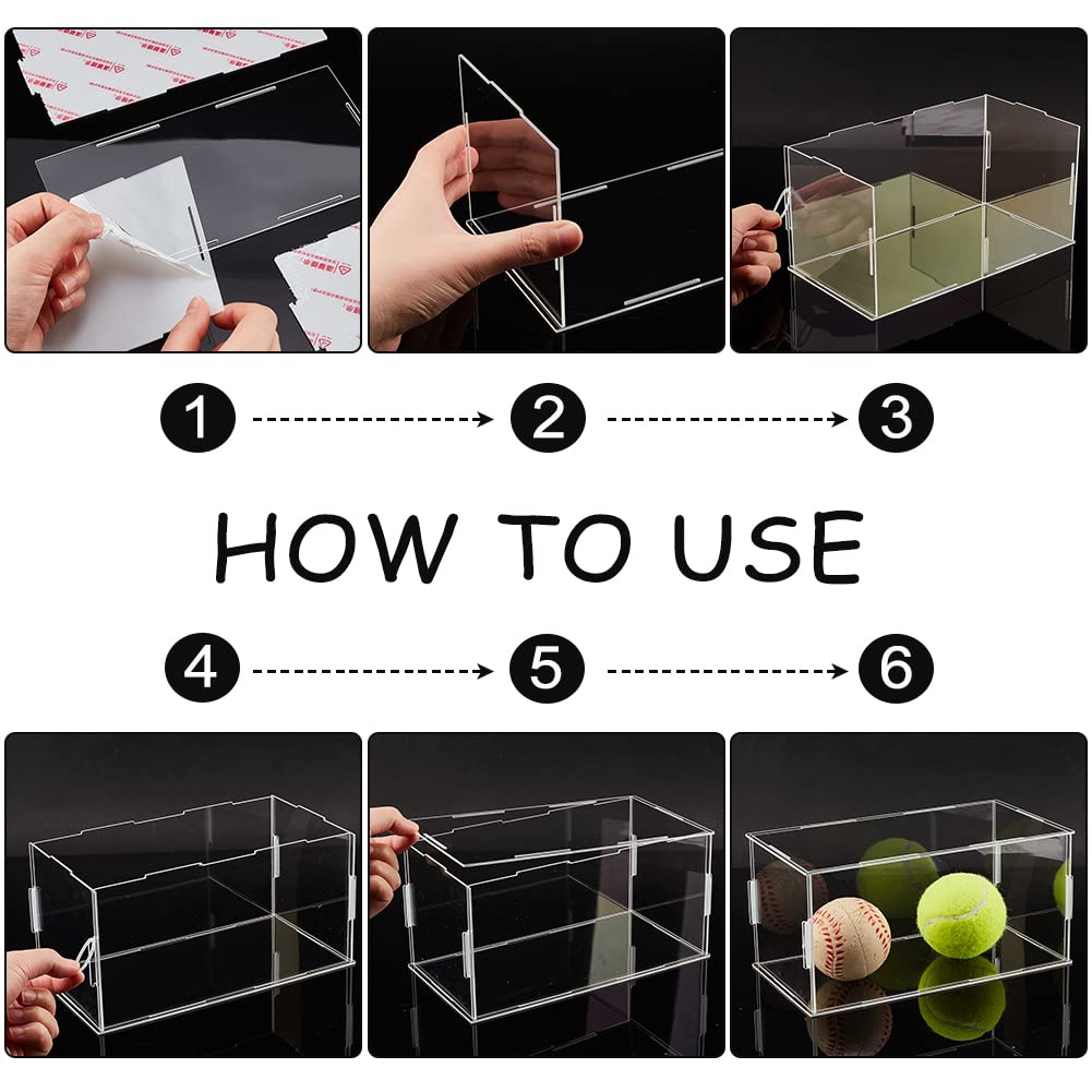 Large Transparent Acrylic Display Case,Figures Display Box Countertop Organizer Dustproof Showcase for Collectibles Home Storage