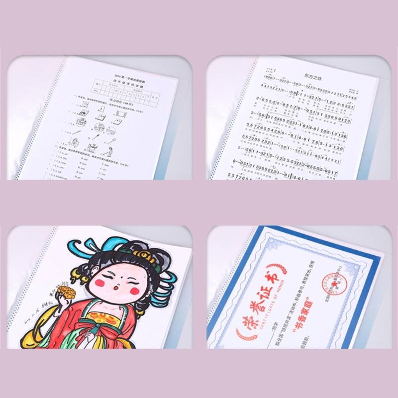 30 Pockets Display Folder Multipurpose Document Project Folder Letter Size Display Folders Book with Protective Sleeve