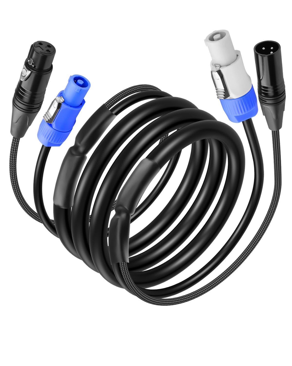 

CERRXIAN 2M Кабель-удлинитель DMX, совместимый с PowerCon, 13AWG Кабель для интеграции питания переменного тока и сигнала DMX512 XLR для сценического освещения, концертов и мероприятий