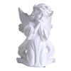 [bellarino] Angel Figurine, Ornament, Praying Angel, Interior Decor, Peace, Praying Angel Statue, Gardening, Craft, Gift, Present, Resin, White (C)