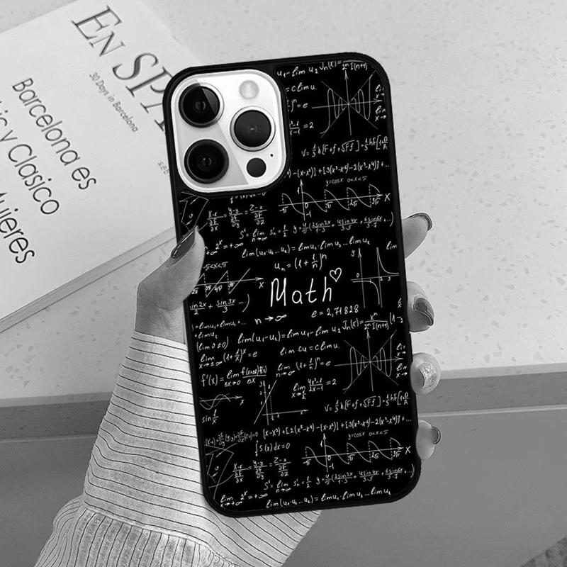 Physics Math Formula Equation Phone Case cover For iPhone 17 Air 15 16 16e 14 13 12 11 Pro Max Coque For Apple PLUS fundas