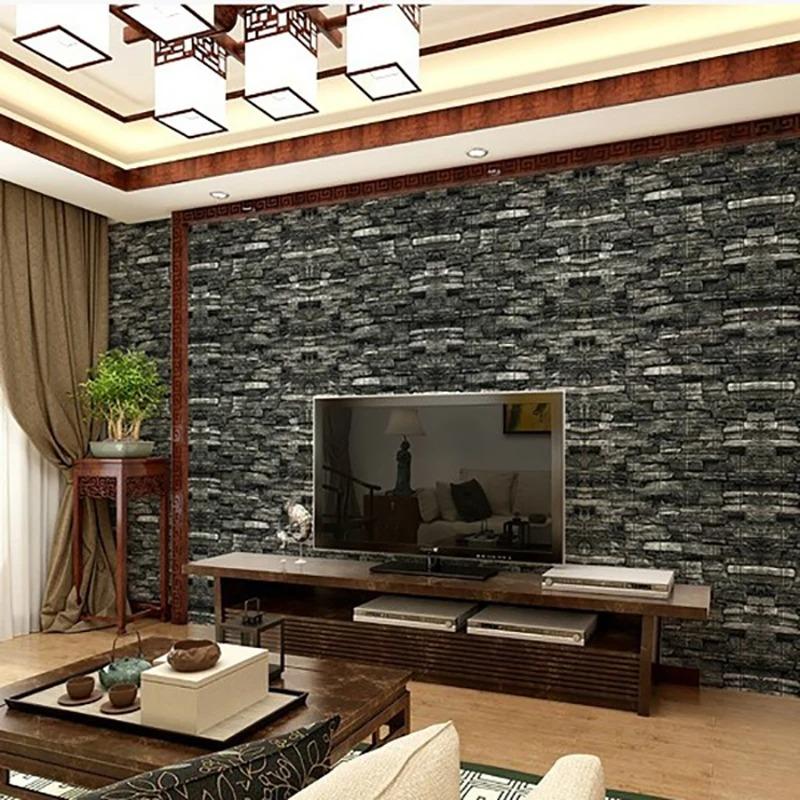 1-10pcs 35x38.5cm / 13.78in X 15.16in DIY Self-adhesive 3d Wall Stickers for Bedroom Waterproof Home Decor Foam Brick Wallpaper