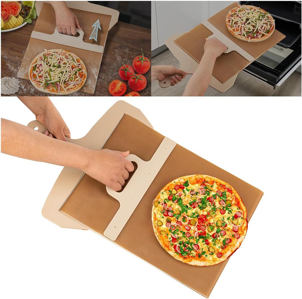 Sliding Pizza Shovel Dough Tray Pizza Board Paddle for Home Kitchen Oven Baking Non-Stick Pizza Spatula Cake Dessert Glide Plate