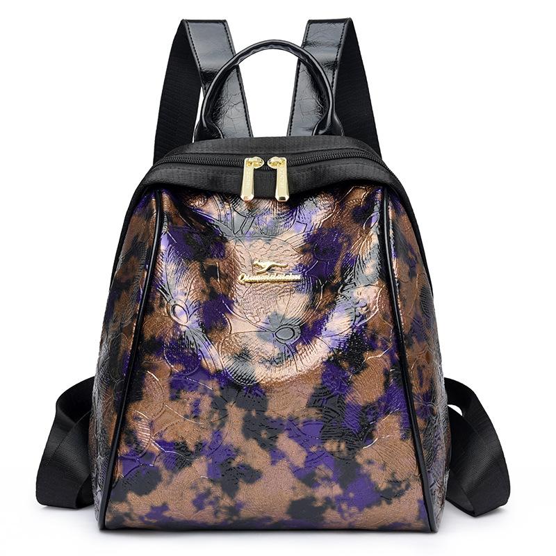 Backpack New Fashion Trend Large Capacity Durable Women's Soft Leather Versatile Backpack