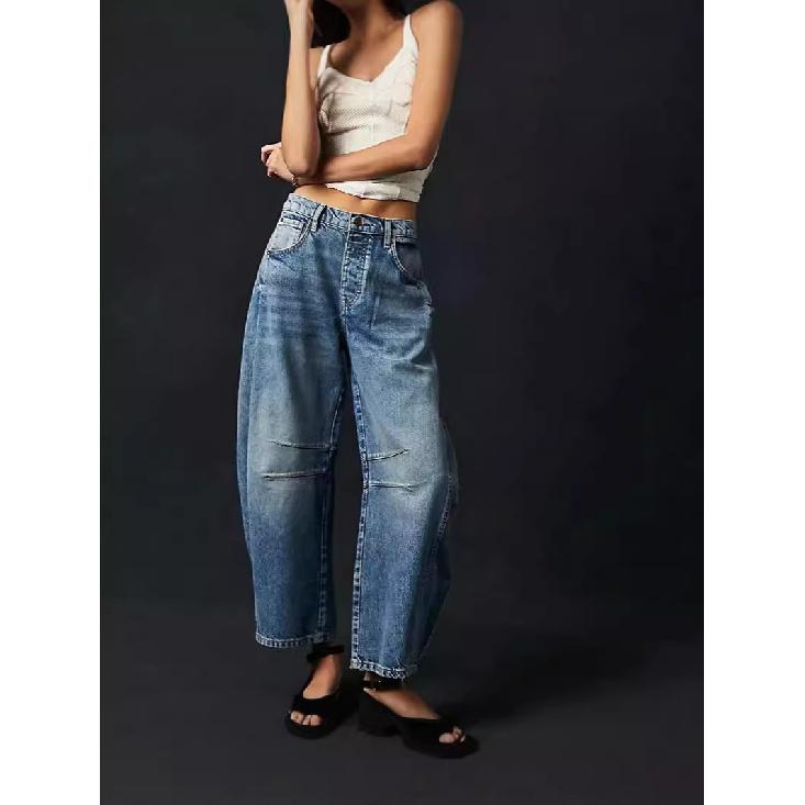 Ladies' Daily New Seasonal Commuting Business Leisure Pants With Pockets Made Of Pure Cotton And Comfortable Fit