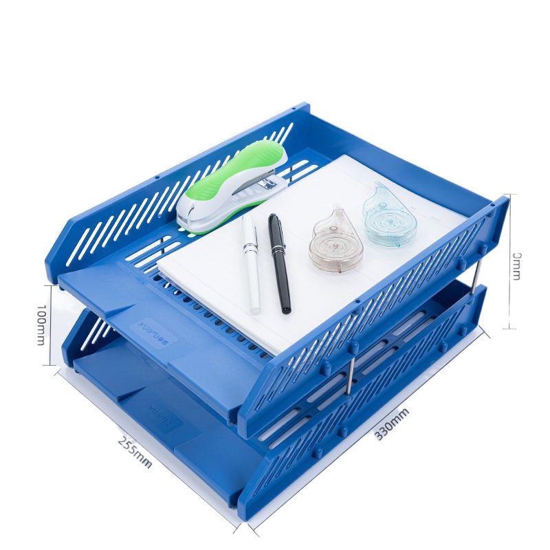 Mehrschichtiger Schreibtisch-Organizer: Aktenhalter & Bücherregal