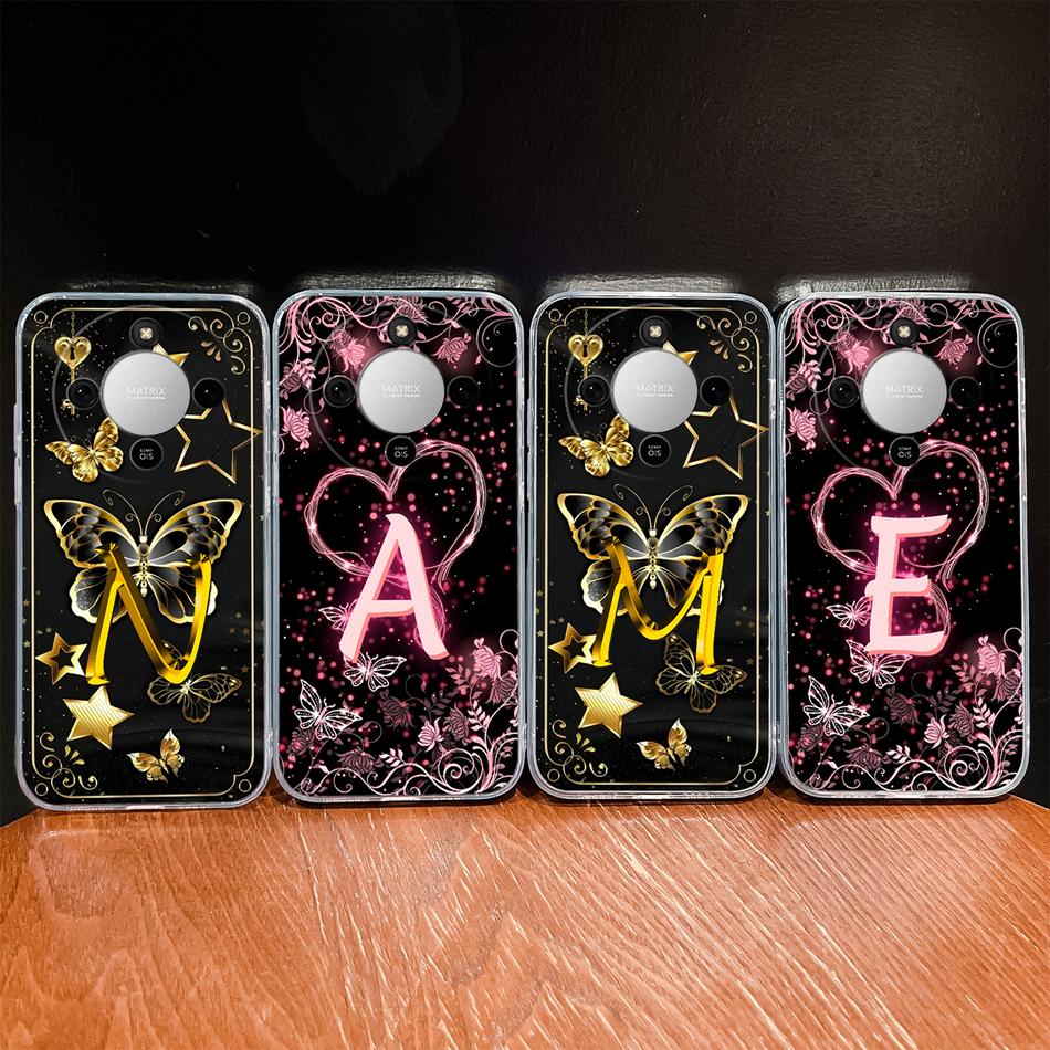 For Honor X6D X8D X9D 4G 5G Case Dreamy Color Letters Clear Covers For HonorX6D X 8D X9D Soft TPU Silicone Anti Drop Back Cover