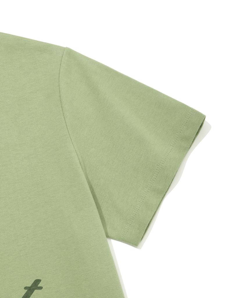 COVERNAT WOMAN Clover Lettering T-Shirt Sage Green