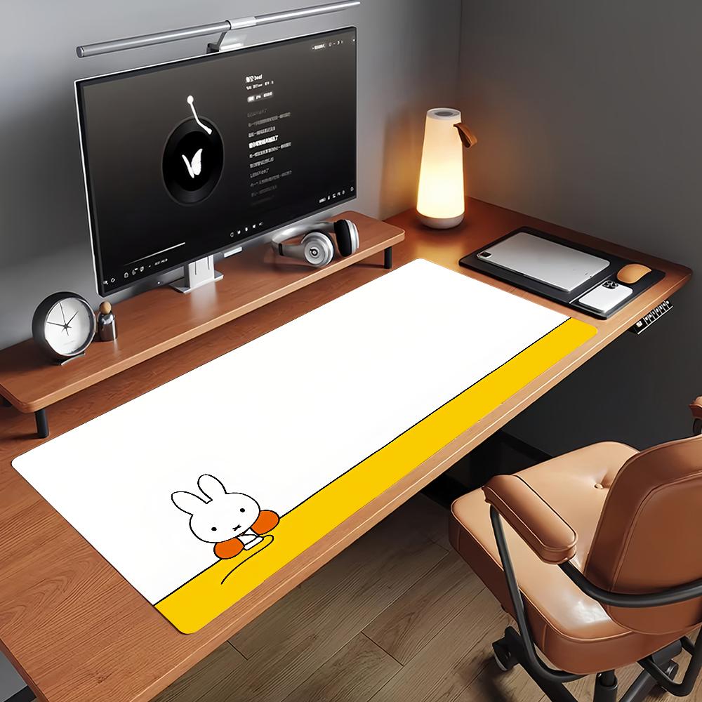 Cut Miffy Mouse Pad Computer Laptop Rubber Non-slip Mouse Mat Mousepad Gamers Decoracion Desk Mat