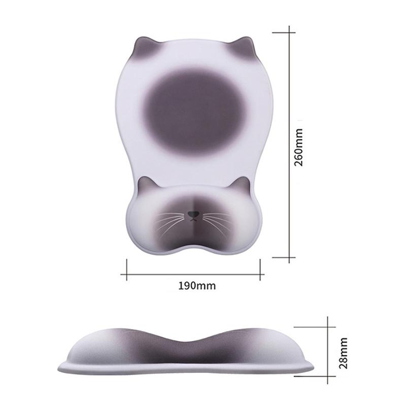 1Pc Cat-Shaped Mouse Pad, Non-Slip Silicone Wrist Rest, Computer Office Silicone Wrist Rest, Cute And Non-Slip