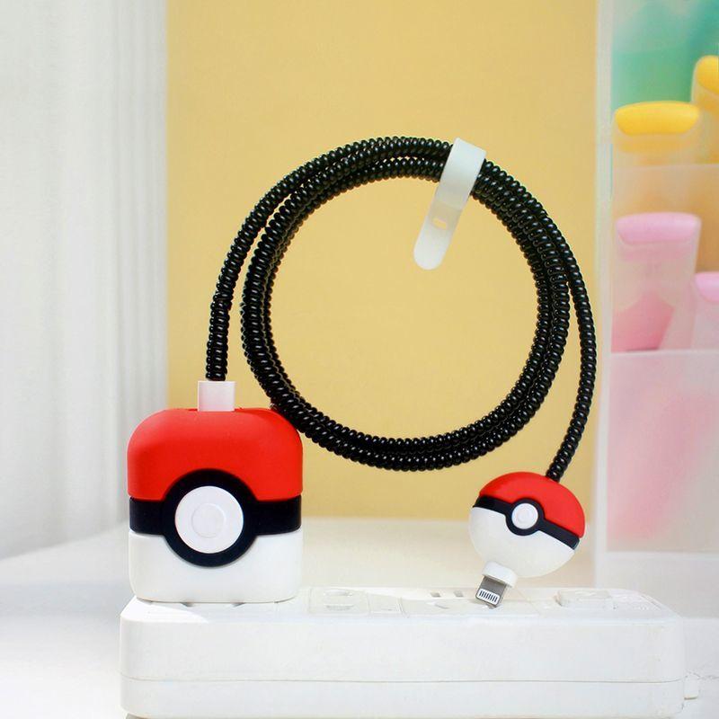 3 teile/satz Ladegerät Schutz Nette Cartoon Abdeckung Weiche Silikon Kabel Schutz Lade Cartoon Bär Ladekabel Schutzhülle Set Ladegerät Kabel