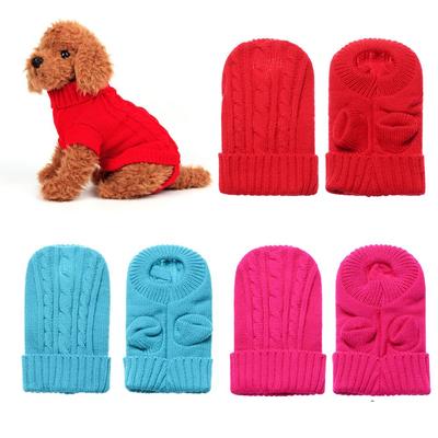 Cute Winter Apparel Sailor Clothes Dog Sweater Pet Hoodie Coat Knitted Pet Sweater Harness Vest