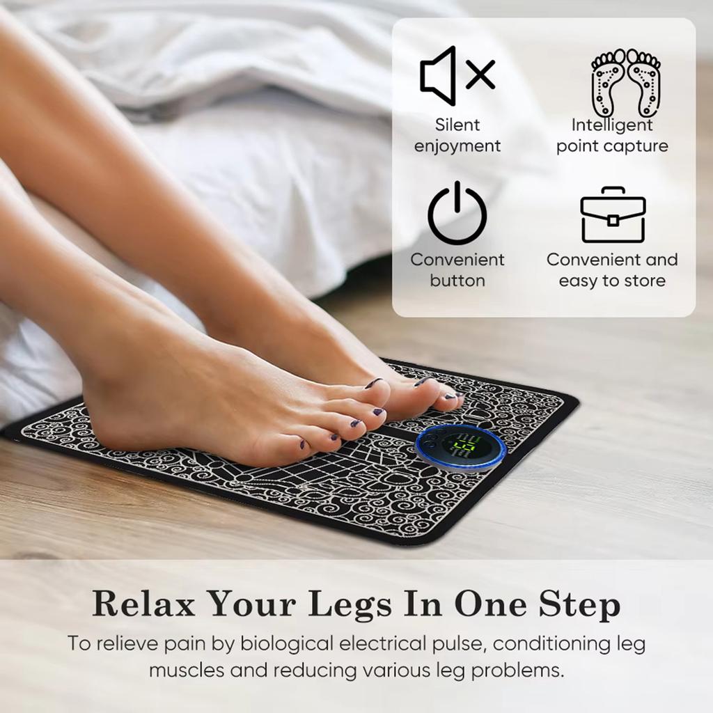 EMS Elektrische Fußmassage-Matte Muskelentspannung Stimulator Formendes Massagepad Durchblutung verbessern Muskelentspannung