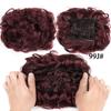 Synthetic Hair Bun Comb Clip In Messy Curly Chignon Elastic Band Scrunchies Hair Pieces Extension For Women Black Brown