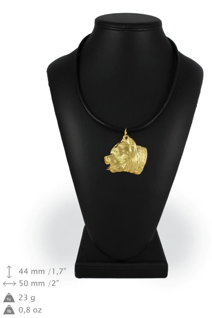 Pit Bull, American Pit Bull Terrier - necklace with a dog in a gift box, gold-plated pendant for a dog lover, striking jewelry by Art-Dog