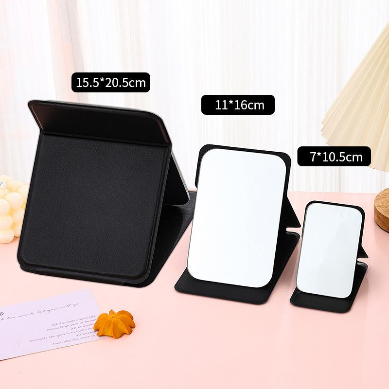 

Складное зеркало для макияжа, портативное карманное зеркало для макияжа, одностороннее, креативное чёрный