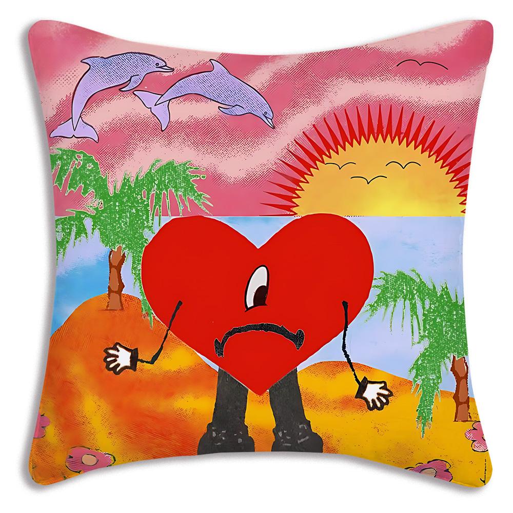 Fashion B-Bads B-Bunnys Art Pillow Covers Cartoon Sofa Decorative Home Double-sided Printing Short Plush Cute Cushion Cover