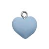 Colorful Resin Heart Earrings & Keychain Necklace Charm Set