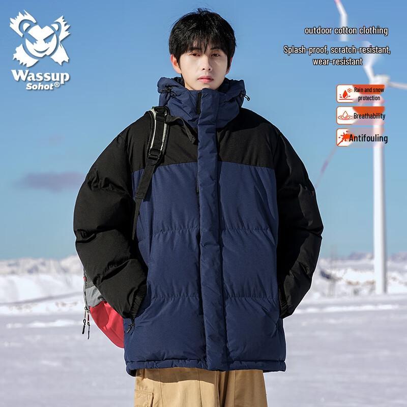 

Wassup Sohot Мужская утепленная зимняя куртка с капюшоном M