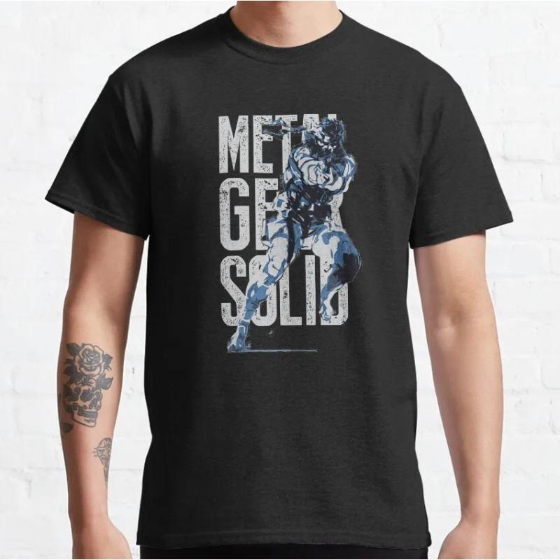MGS2 Bootleg METAL GEAR SOLID 2SONS OF LIBERTY Kojima Productions Solid Snake Foxhound Game TShirt for Men1 Graphic T Shirts