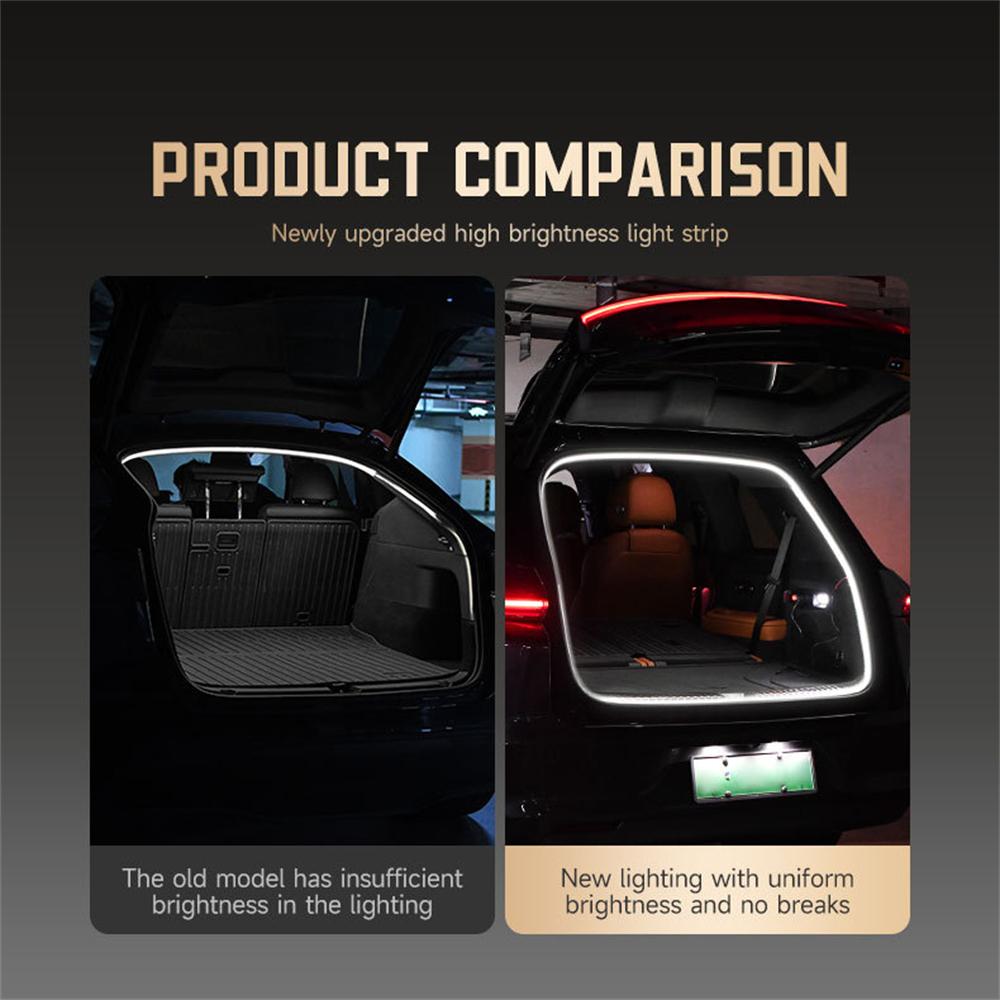 12V Dynamic Flowing Car Trunk Ambient Light Interior Light Kit Customizable Length Trunk Atmosphere Light
