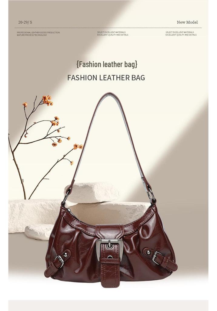 Damen Retro Falten Wolken Schultertasche - Auf Lager