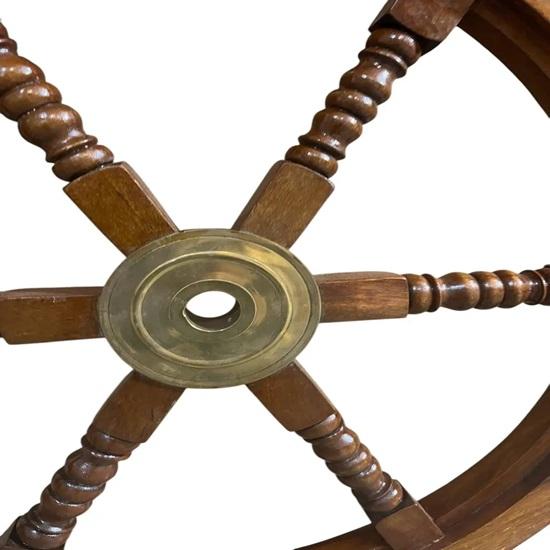 Wooden Ship Wheel Nautical Marine Steering Wheel Pirate Ship Décor Living Room, Kitchen Christmas Wall Hanging