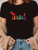 New Trendy Colorful Letterprinted Tshirt Vintage Clothes Women Clothes Women T Shirt Women Clothing Shirts for Women