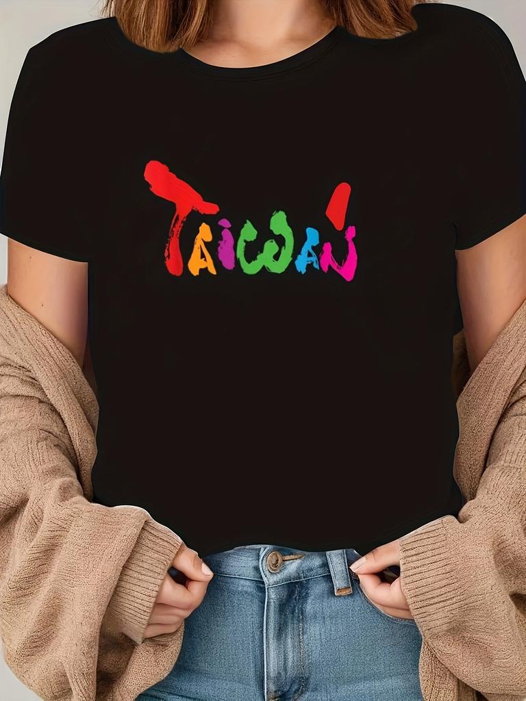 New Trendy Colorful Letterprinted Tshirt Vintage Clothes Women Clothes Women T Shirt Women Clothing Shirts for Women