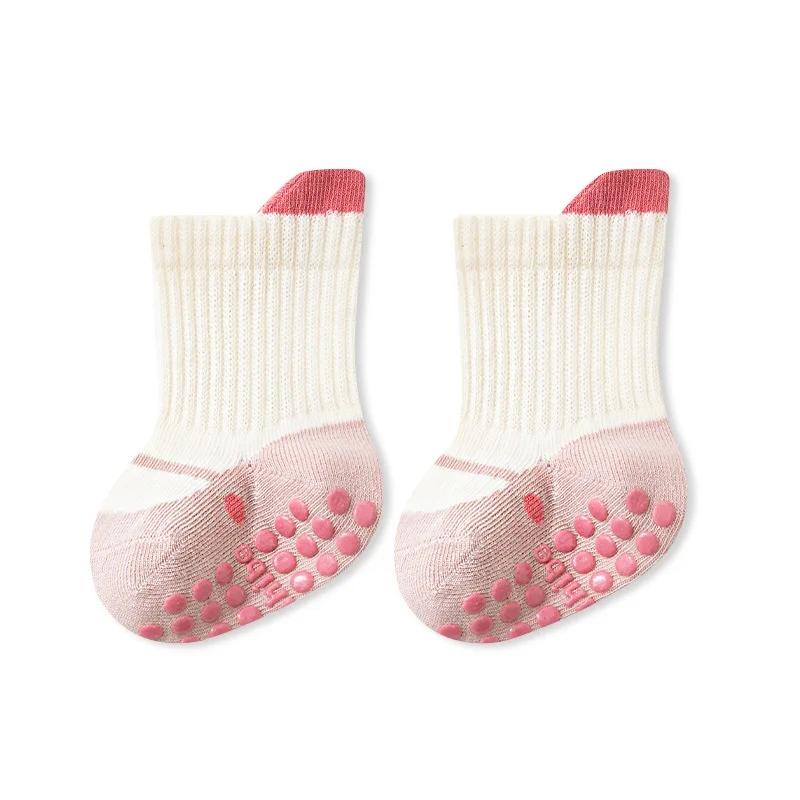 

Children s Socks For Girls Boys Soft Fashion Kids Boy Girl Socks Non Slip Spring Baby Floor Home Toddler Newborn Sock 0-5Years S розовый