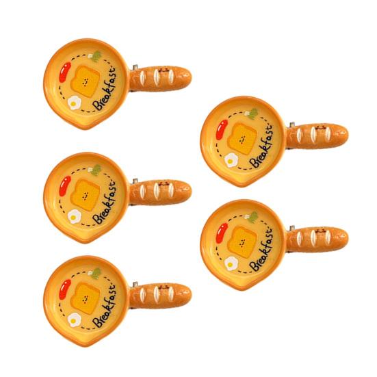 

5Pcs Girl Hairpins Cartoon Multiple Patterns Pan Shape Secure Hold Hair Clips Side Bang Hair Pins Versatile Hair Accessories B