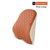 Nappa Leather Car Neck Cushion Waist Support Pillow Memory Foam Car Headrest Lumbar Support Seat Accessories Car Neck Pillow Set