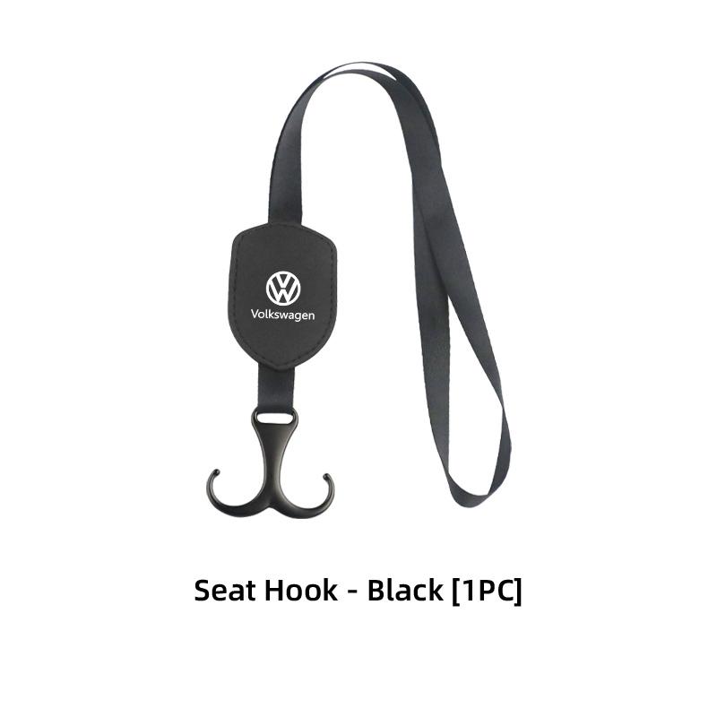 CUP1 Leather Multifunction Car Seat Headrest Hook Logo Hanger Hook For Volkswagen VW Polo Jetta Sagitar Magotan Passat B5 B6 B7 CC