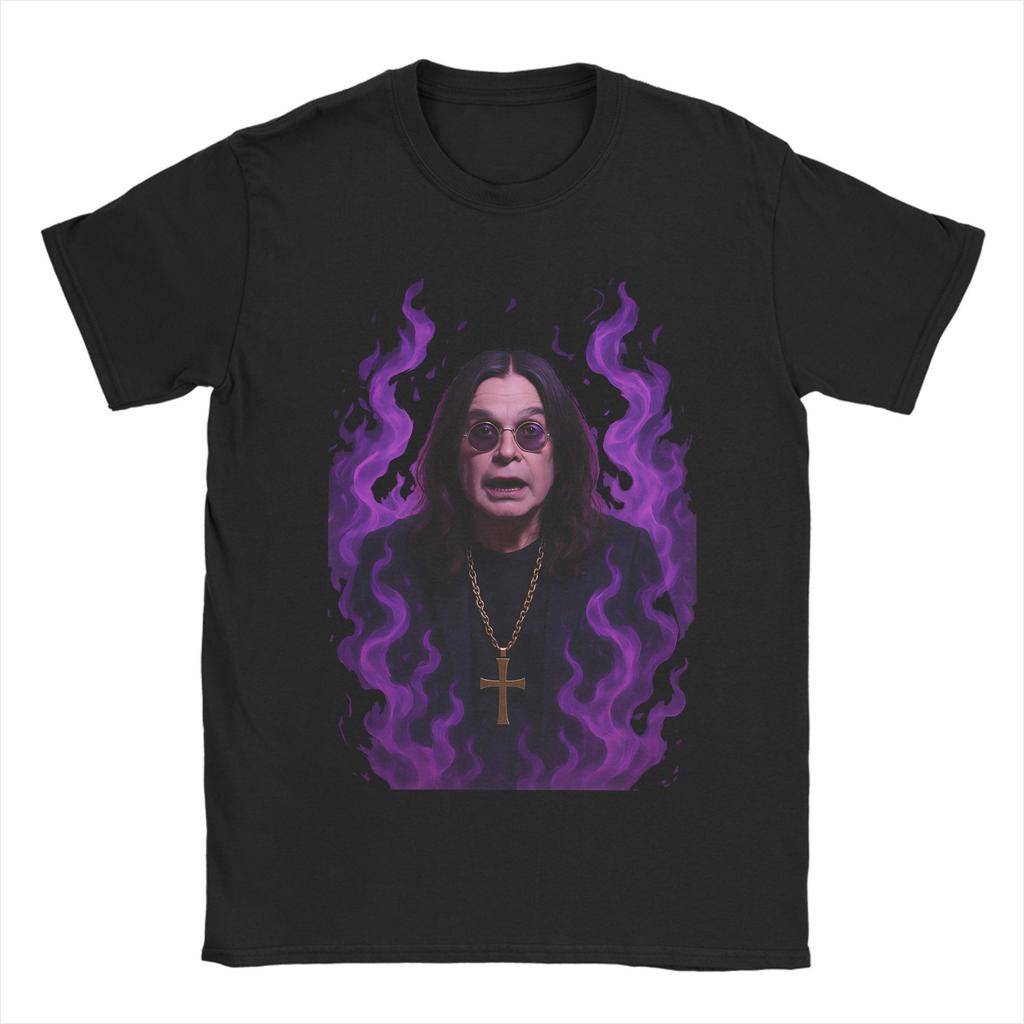 Novelty Space Black Tours Black-Sabbathed T-Shirts for Men Crew Neck Pure Cotton T Shirts Short Sleeve Tees Gift Clothes