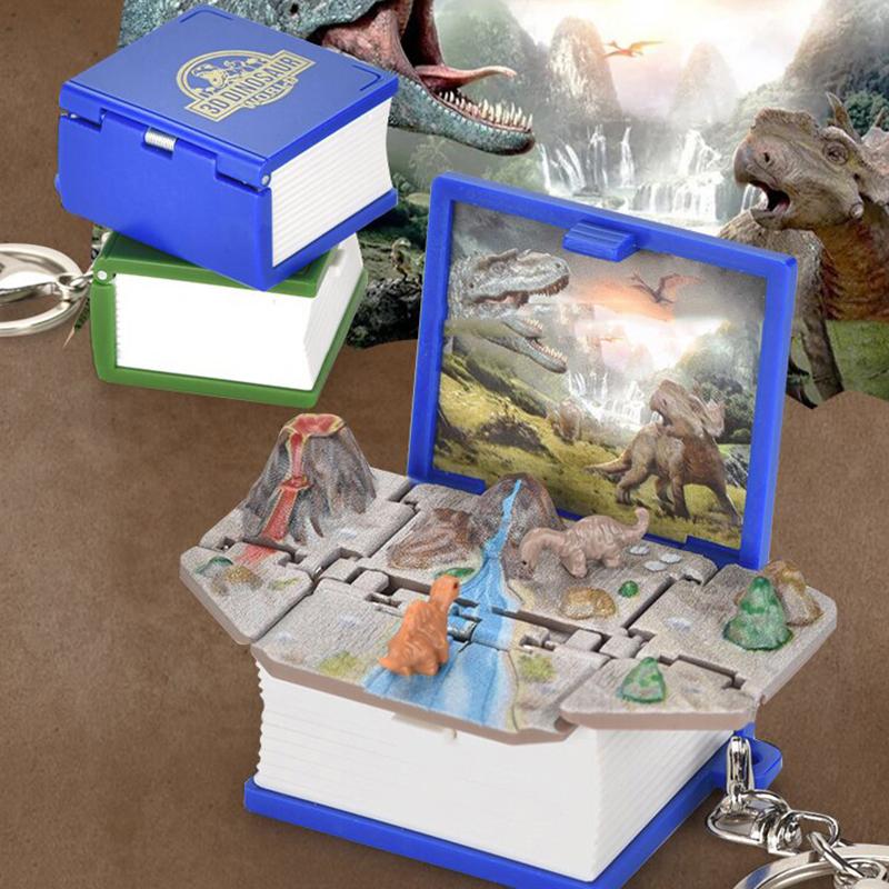 3D Mini Faltbuch Schlüsselanhänger Kinder Kinderspielzeug Angst Stressabbau Schloss Spielzeug Geburtstags Schmuck Geschenk Auto Schlüsselanhänger Schlüsselanhänger