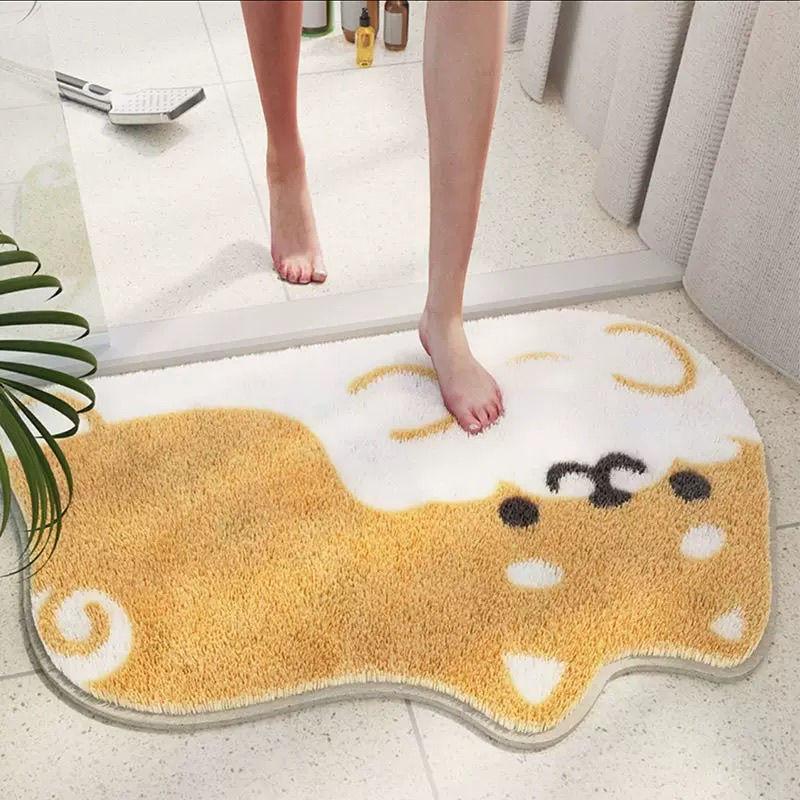 Toilet cartoon floor mat non-slip absorbent foot mat household door mat toilet bathroom door carpet