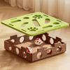 Felt Pet Puzzle Track Toy Funny Kitten Track Ball Toy Durable Cat Teasing Box  Indoor Game