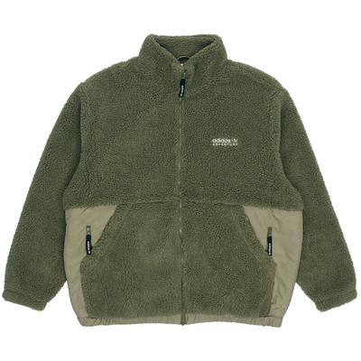Αυθεντικά Adv Sherpa Outdoor Λογότυπο Αθλητική Φλις Ραφτή Μπουφάν με Όρθιο Γιακά Ανδρικά Μπουφάν Πράσινο HC0365