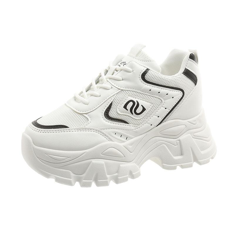 

2025 spring and summer little white shoes women s new women s shoes platform Korean version women s leisure sports dad shoes ins tide 35 чёрный