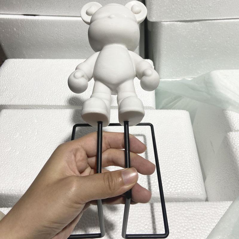 

15см Крутой Белый Медведь Смола Украшение для Демонстрации в Жилой Комнате