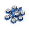 10Pcs/Lot 14×9mm Resin Cut Beads Blue Series Printed Large Hole Loose Spacer Beads For Diy Handmade Bracelet Jewelry Accessories