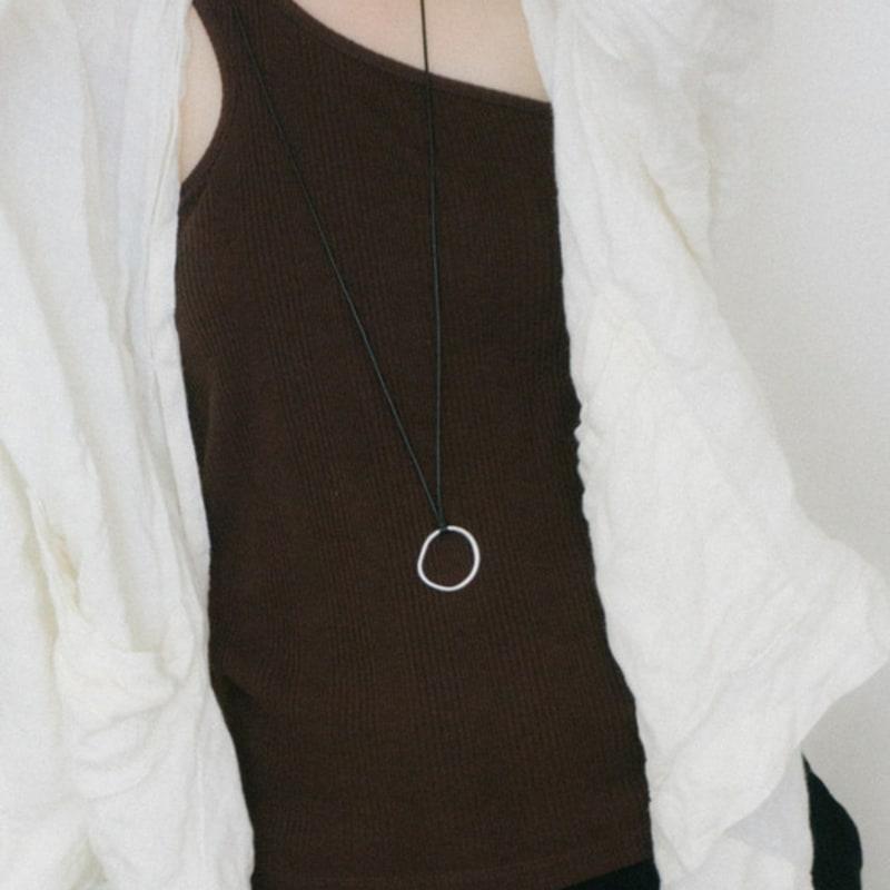 Oat Archive Big Circle Strap Necklace