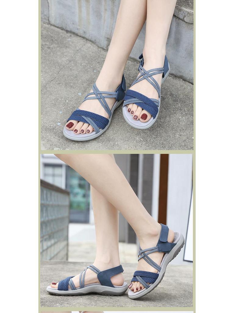 K6357-8 Women's Plus Size Sports Sandals with Elastic Velcro