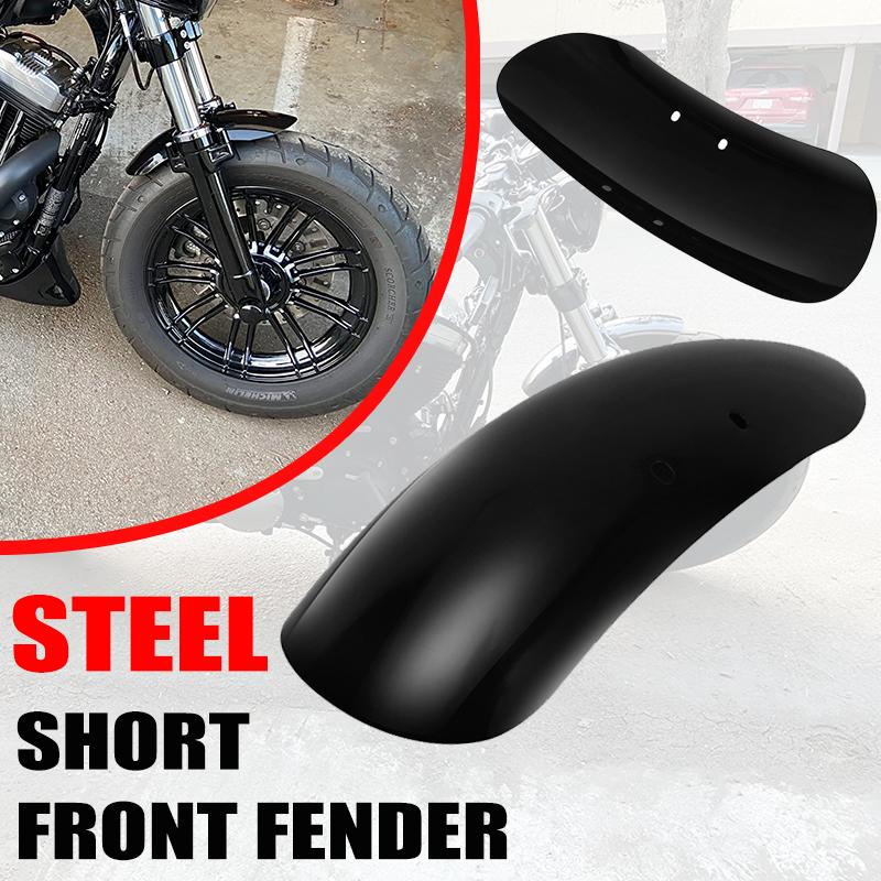 

1PC Motorcycle Custom Short Front Fender Steel Mudguard Cover For Harley 48 XL1200X Forty Eight 2010-2016 2017 2018 2019 2020 чёрный
